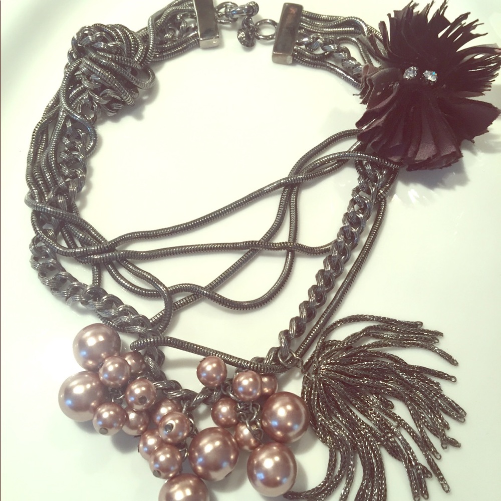 J. Crew bauble and rope necklace